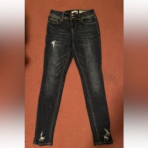 Indigo Rein Juniors Distressed Ankle Jeans Size 9